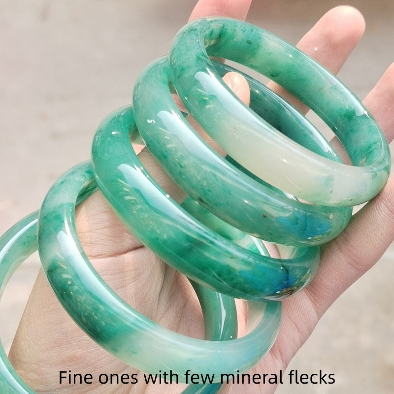 Plenty — Green Jade Bangle Bracelet