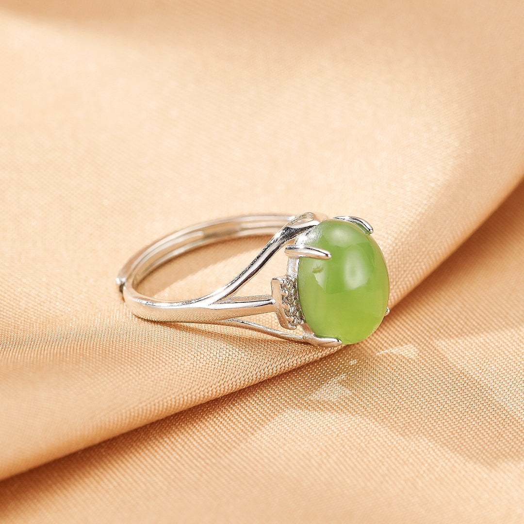 Jade Ring – Elixir of Wisdom, Silver