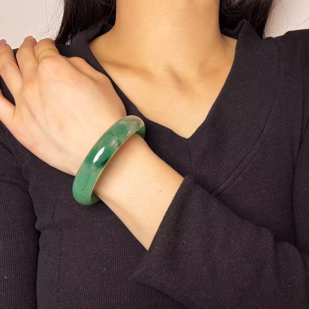 Jade Bangle Bracelet – Gentle Awakening