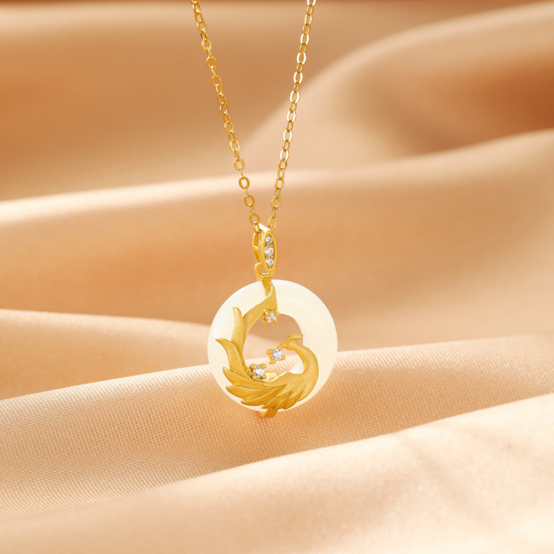 Jade Couple Necklace – Sacred Union, Gold Plated Silver