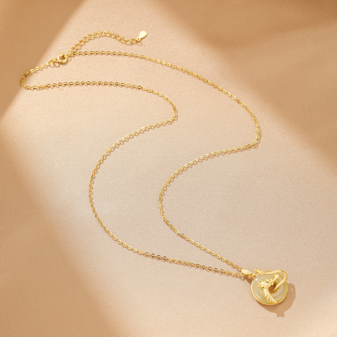 Jade Couple Necklace – Sacred Union, Gold Plated Silver