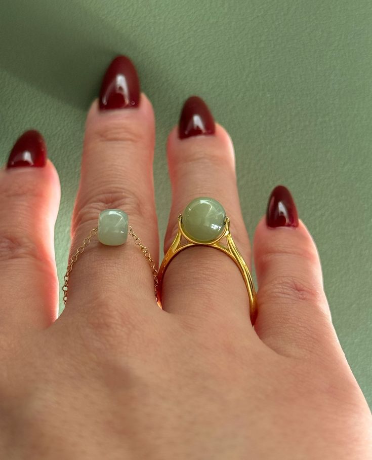 two jade rings