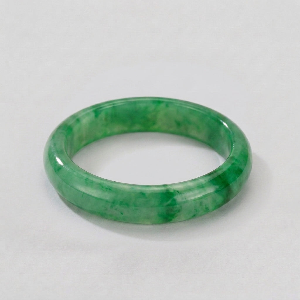 Plenty — Green Jade Bangle Bracelet