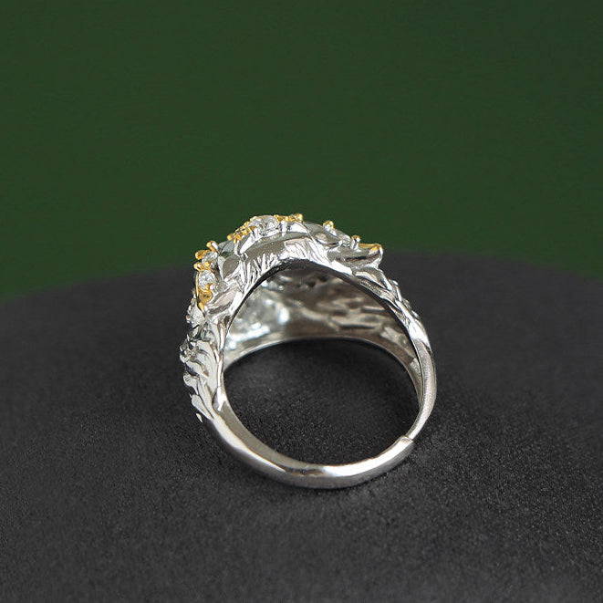 Night Watch — Icy Jade Owl Ring