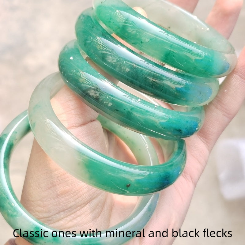 Plenty — Green Jade Bangle Bracelet