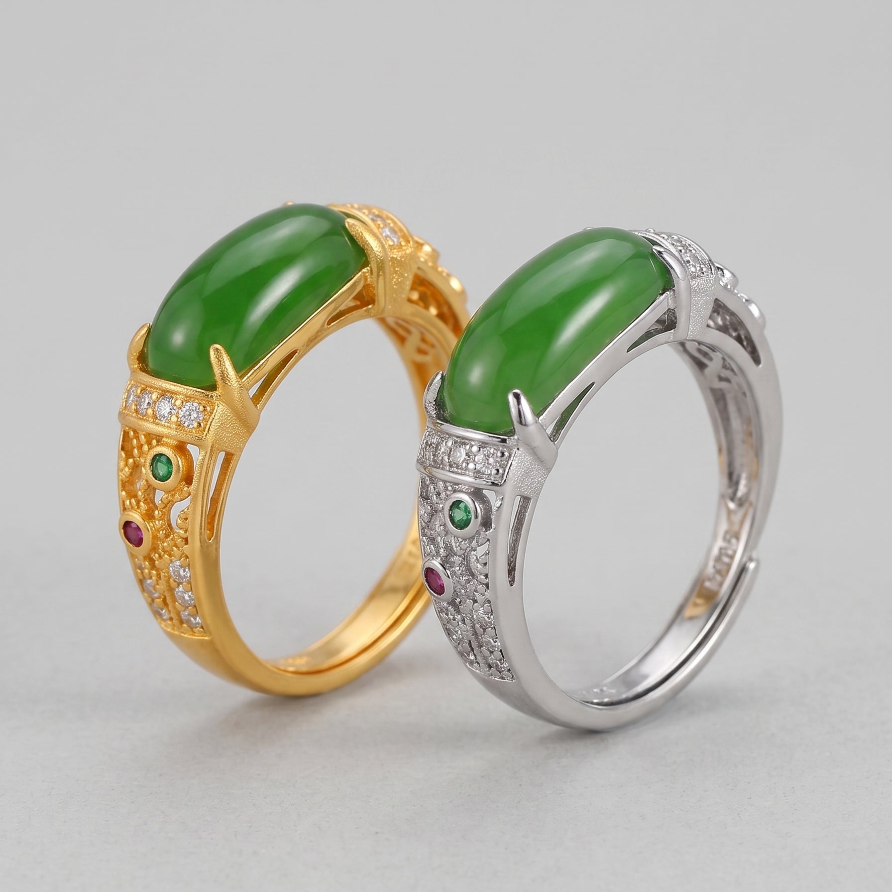 Private Garden — Green Jade Ring