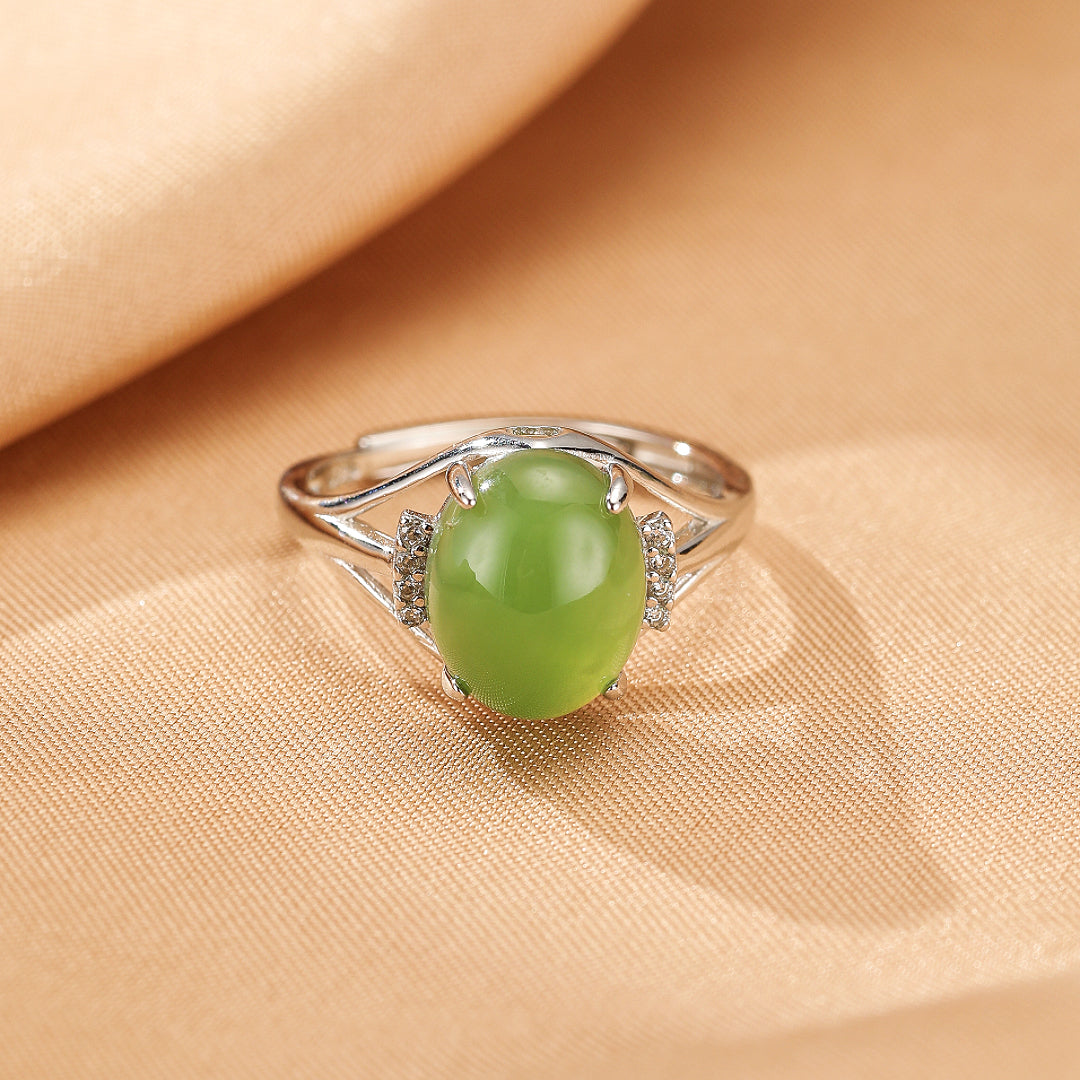Jade Ring – Elixir of Wisdom, Silver
