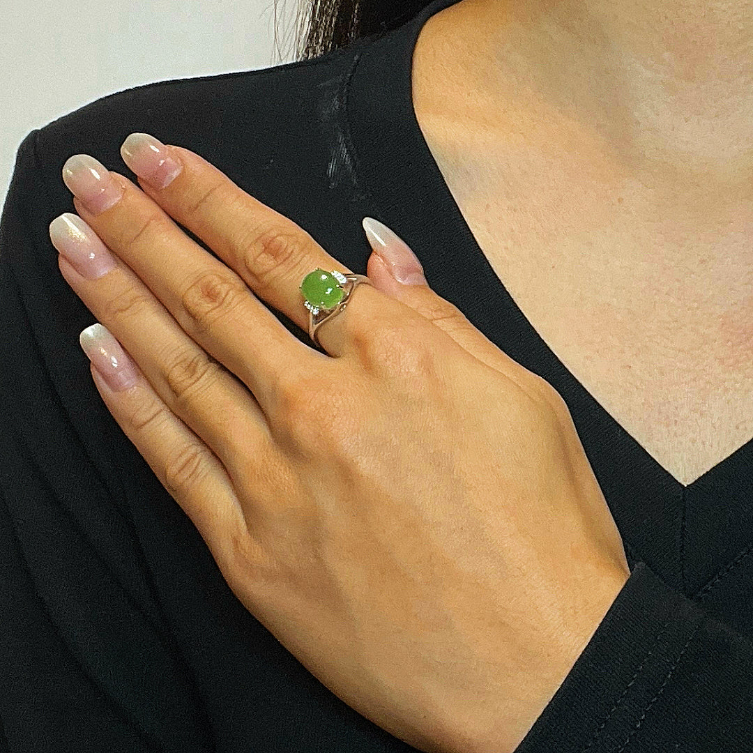 Jade Ring – Elixir of Wisdom, Silver