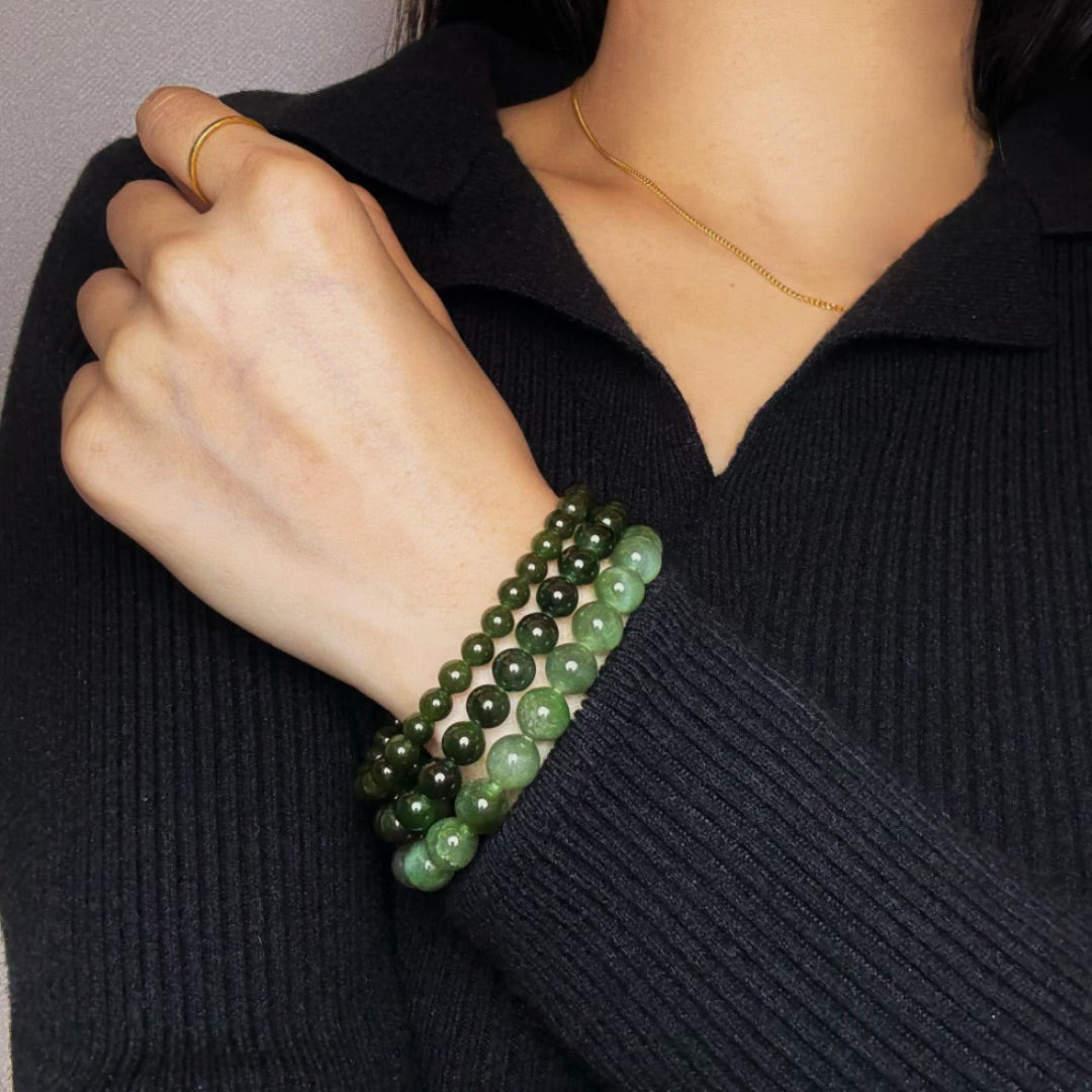Green Jade Bracelet – Echoes of Serenity