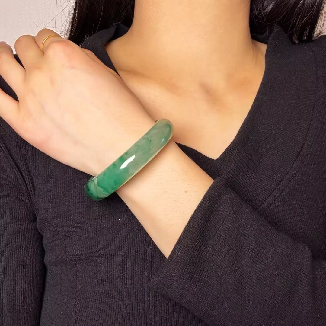 Jade Bangle Bracelet – Gentle Awakening