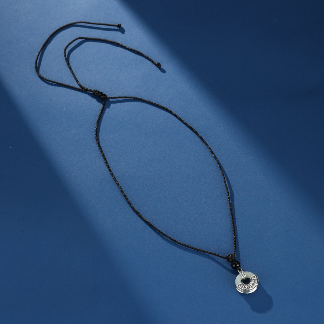 Men's Jade and Obsidian Necklace – Ancient Balance, Sterling Silver