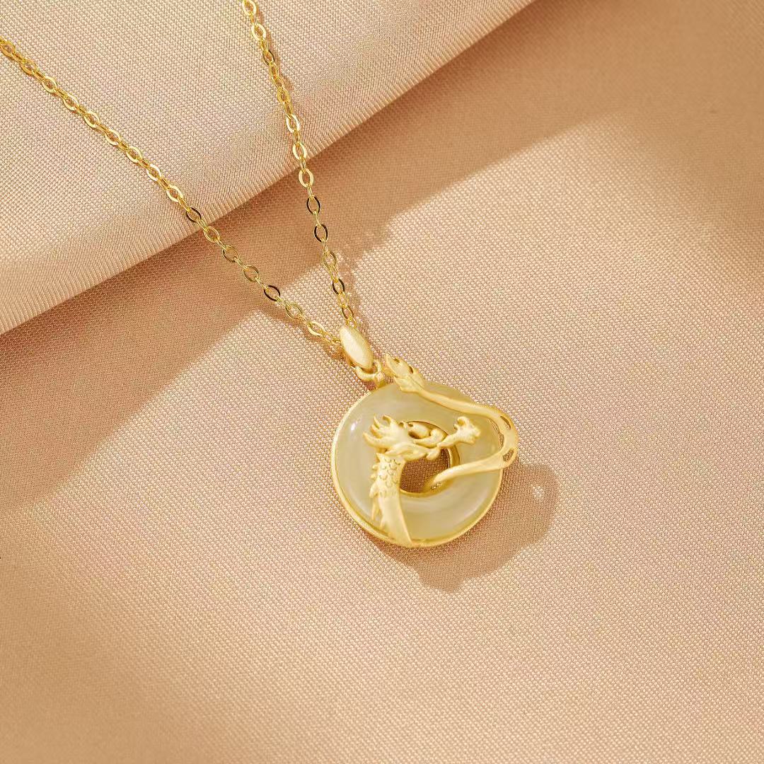 Jade Couple Necklace – Sacred Union, Gold Plated Silver